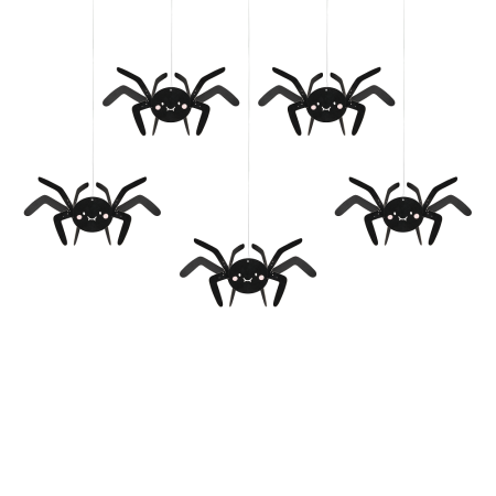 5 araignées à suspendre...