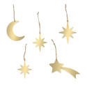 Lot de 5 mini décorations de sapin "galaxie"