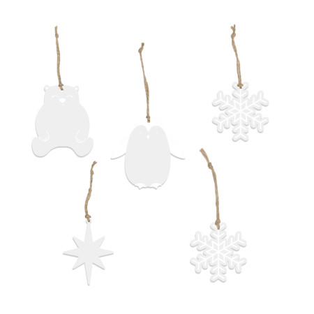 Lot de 5 mini décorations...