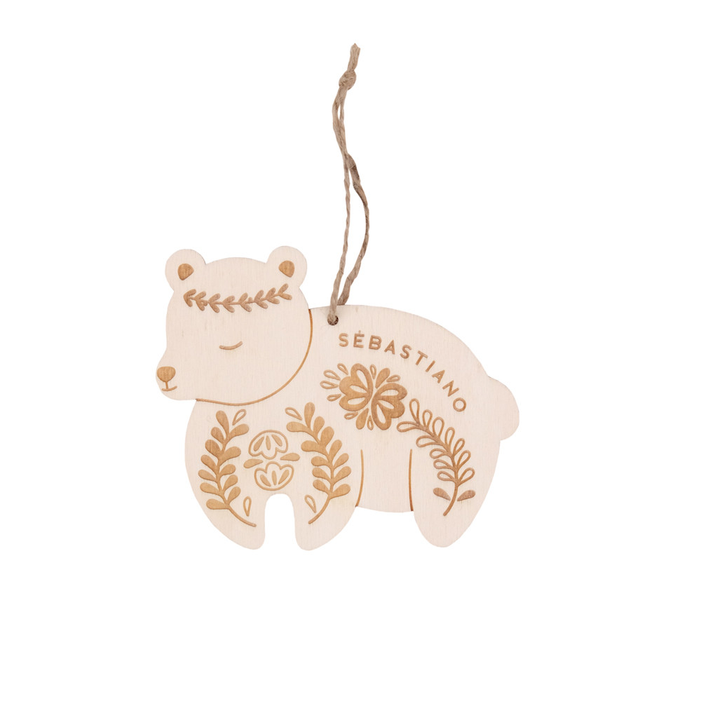 Décoration de sapin personnalisable "ours scandinave"