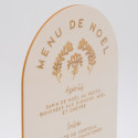 Menu en bois personnalisable "Noël scandinave"