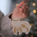 Décoration de sapin personnalisable "ours scandinave"
