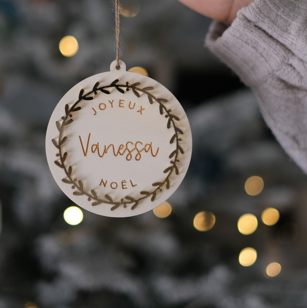 Couronne Décorative Noël Hiver Sapin – 30 Cm – Idée Cadeau Déco Festive Idéale Porte Ou Table