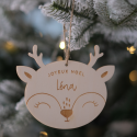 Décoration de sapin personnalisable "tête de faon"