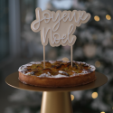 Cake topper en bois et plexiglas "Joyeux Noël" - couleur au choix