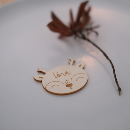 Marque place en bois...