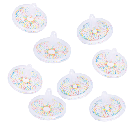 8 jouets "toupies colorées"