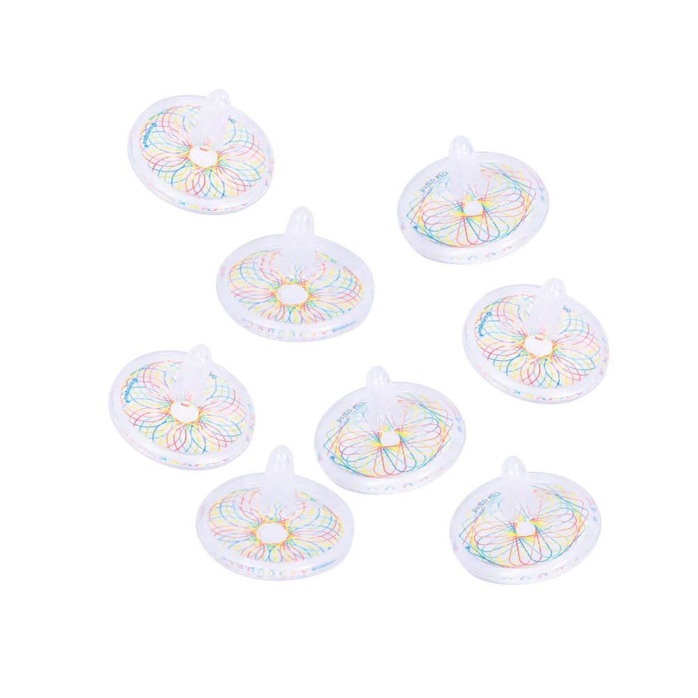 8 jouets "toupies colorées"