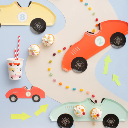 6 gobelets "voiture de course"