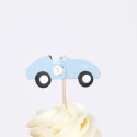 24 caissettes à cupcakes et 24 pics "voiture de course"
