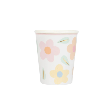 8 gobelets marguerites...