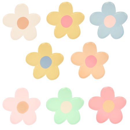 8 assiettes marguerites...