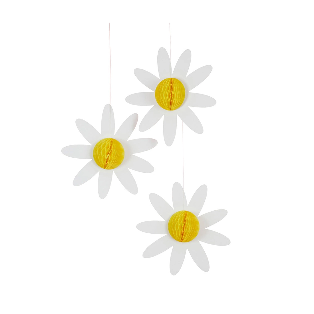 3 suspensions alvéolées "marguerite"