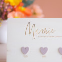 Panneau en bois personnalisable "Petits cœurs de Mamie"