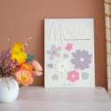 Grand panneau en bois personnalisable "Mamie fleurie"