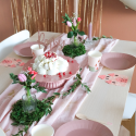 Support à gâteaux en grès "rose corail" - 29 cm