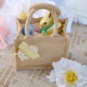 Panier de Pâques en jute personnalisable "poussin"