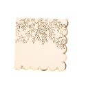 16 serviettes "blush feuilles dorées"