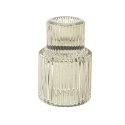 Bougeoir en verre sauge - 8.5 cm