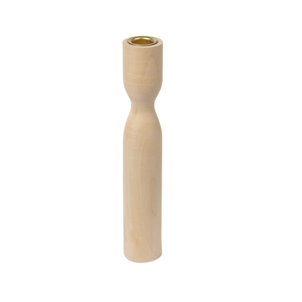 Bougeoir en bois vanille - 25 cm