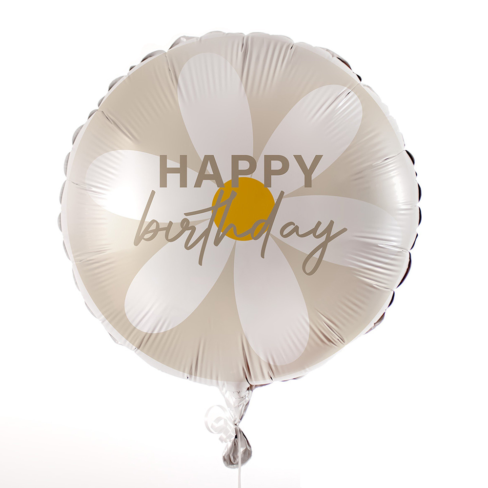 Ballon mylar happy birthday "marguerite nude" - 45 cm