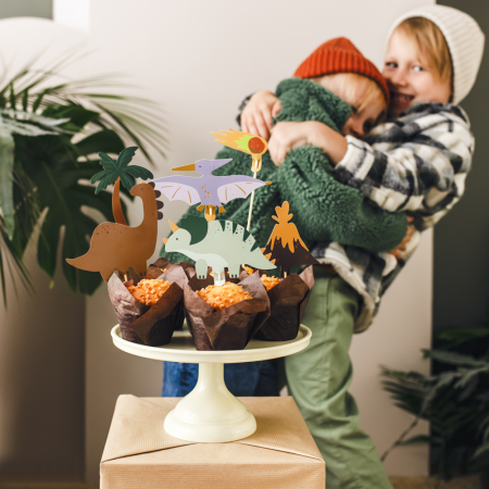 6 pics à gâteaux "dinosaures"