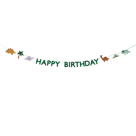 Guirlande Happy Birthday Dino