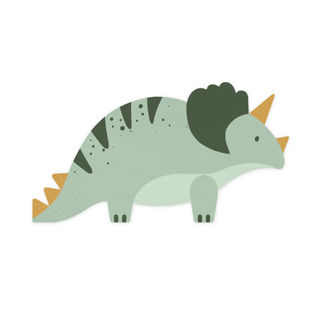 12 serviettes "dinosaures triceratops"