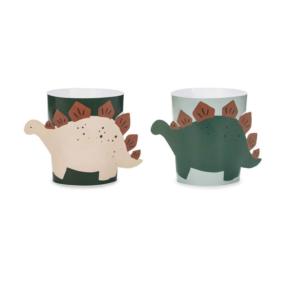 6 décorations de verre "dinosaures"