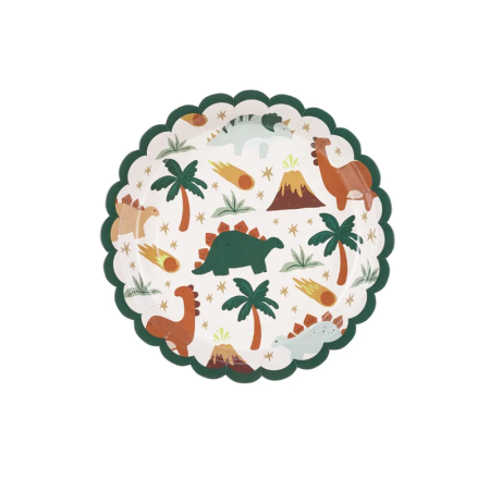 6 assiettes "dinosaures"
