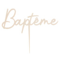 Cake topper plexiglas sable "baptême "