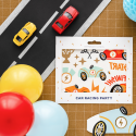 6 invitations ou marque place "voiture de course"