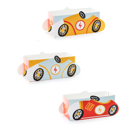 3 Boîtes pour snacks Voitures