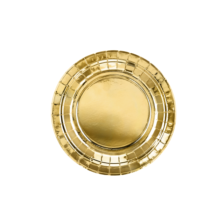 6 assiettes dorée - 18 cm
