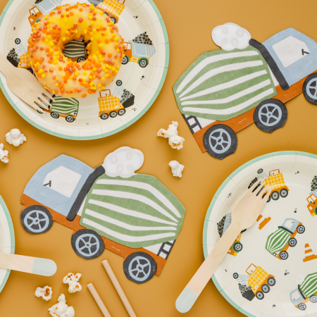 20 serviettes "engins de...