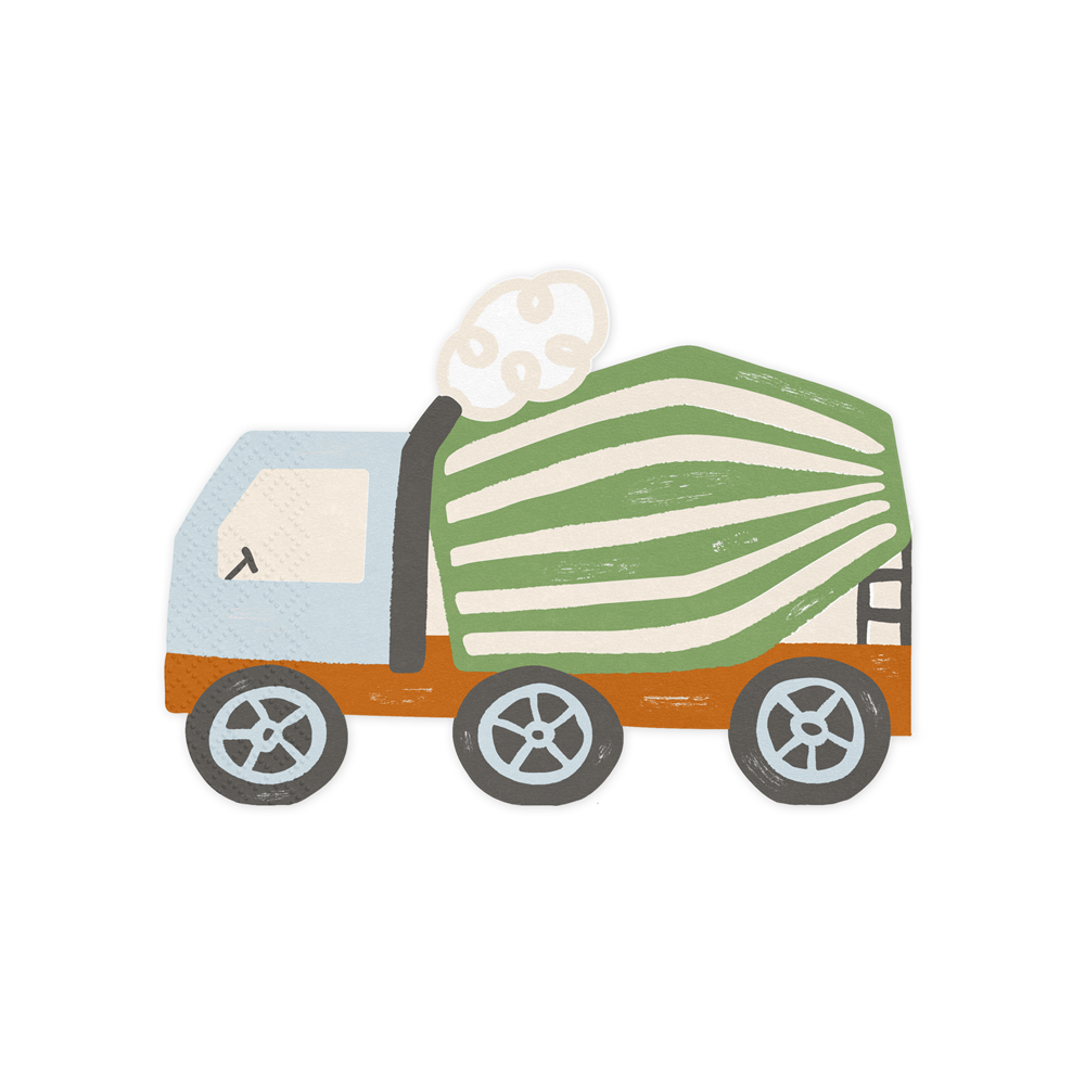 20 Serviettes de table Camion toupie