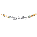 Banniere ''Happy birthday'' Véhicules de chantier