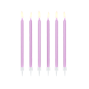 12 bougies longues mauve