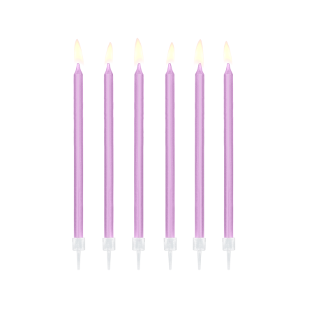 12 Bougies lisses - lilas...