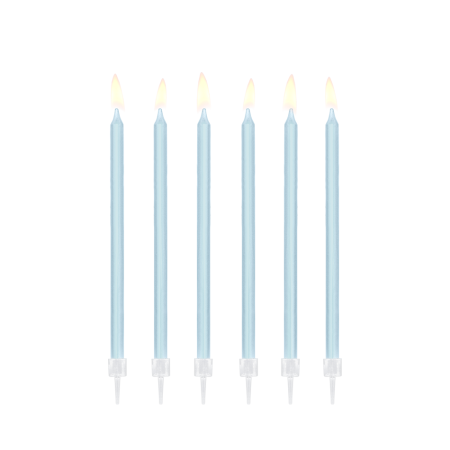 12 Bougies lisses - bleu...