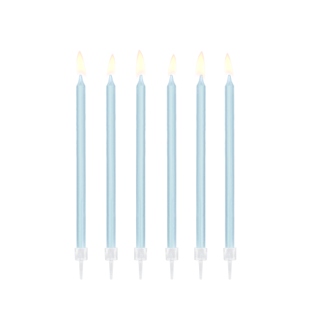 12 bougies longues bleues