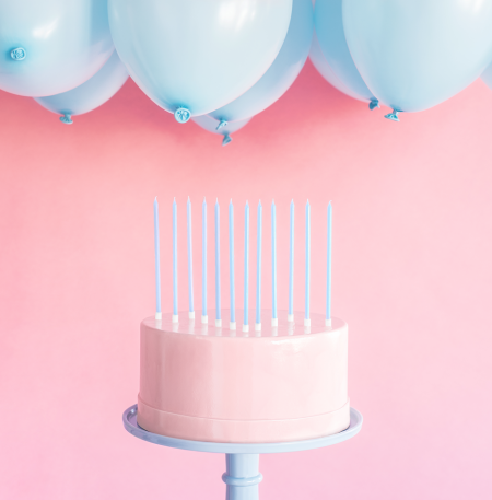 12 Bougies lisses - bleu...