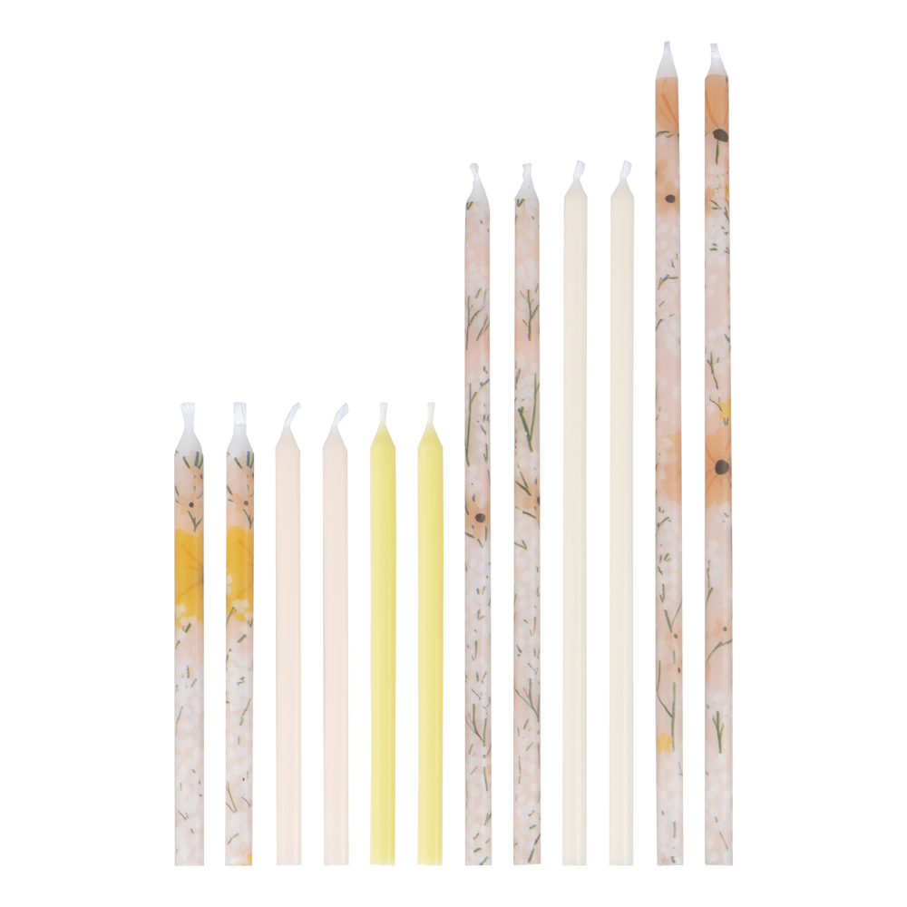 12 bougies "fleurs des champs"