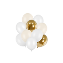 10 ballons en latex – Nude et doré – 27 cm