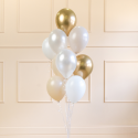 10 ballons "nude et doré" -  27 cm