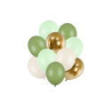 10 ballons "nuances de vert" -  28 cm