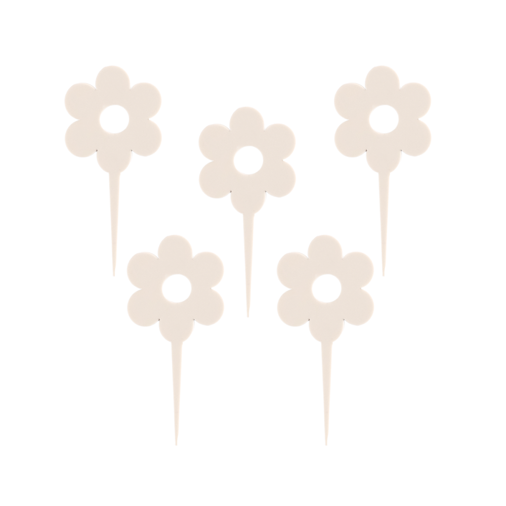 5 pics en plexiglas "marguerite sable"