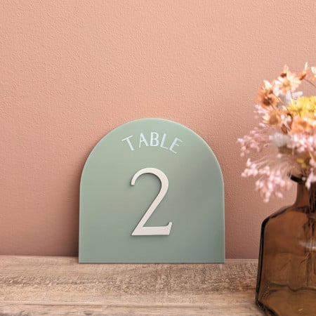 Numéro de table arche "Sauge"