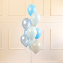10 ballons "nuances de bleus" - 28 cm