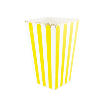 8 boites à popcorn "rayures...